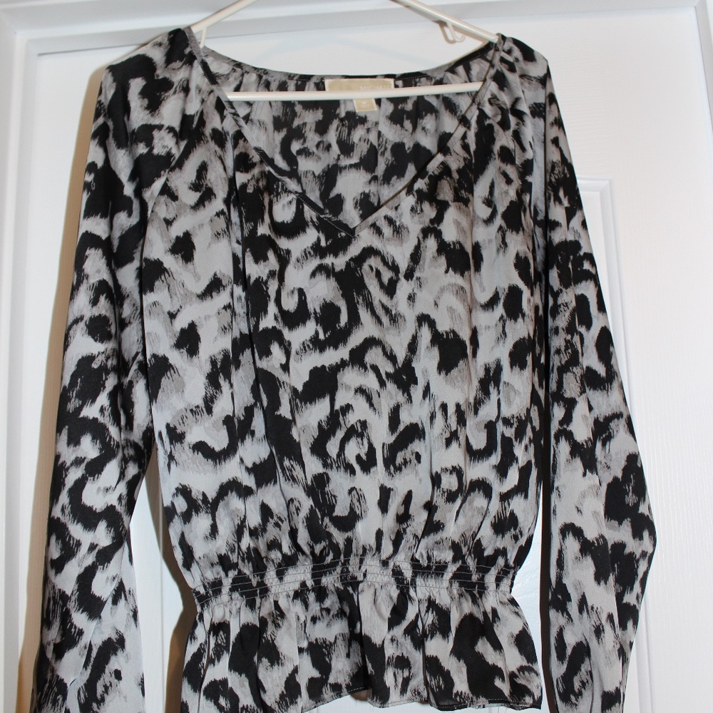 Michael-Michael Kors Animal Print silky blouse